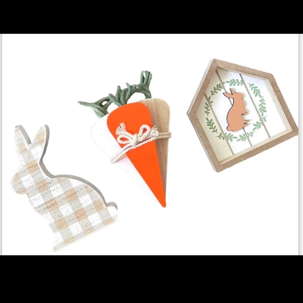 Target Wooden 3 Count Easter Signs Props